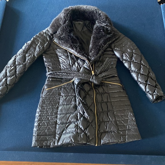 Via Spiga black puffer with fur collar - Picture 3 of 4